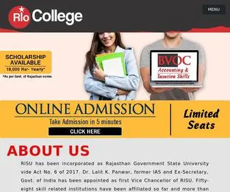 Riocollegeudaipur.in(RIO College) Screenshot