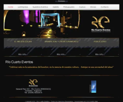 Riocuartoeventos.com.ar(Río) Screenshot