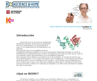 Riojascience.com(Home Rioja Science @ home) Screenshot