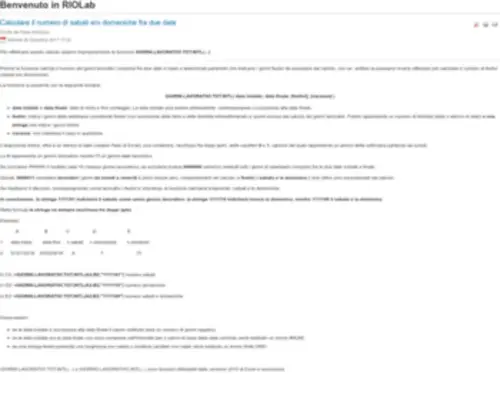 Riolab.org(Benvenuto in RIOLab) Screenshot