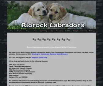 Riorocklabs.com(RIOROCK LABRADOR RETRIEVERS BREEDER NEW ENGLAND EAST COAST COLORADO LAB BREEDERS NEW HAMPSHIRE NH) Screenshot