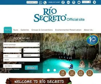 Riosecreto.com(Rio Secreto Mexico Tours) Screenshot