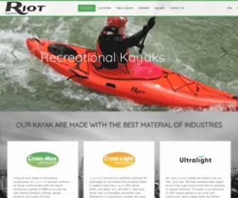 Riotkayaks.com(Kayaks with a Sense of Purpose) Screenshot