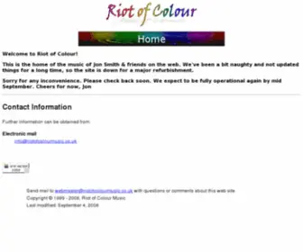 Riotofcolourmusic.co.uk(Riot of Colour Music) Screenshot