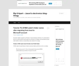 Ripitapart.com(Jason's electronics blog) Screenshot