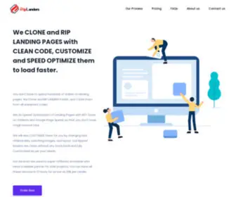 Riplanders.com(Rip Landing Pages with Clean code and Speed Optimization) Screenshot