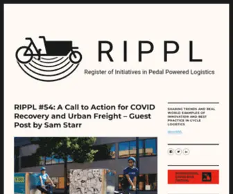 Rippl.bike(Sharing trends and real world examples of innovation and best practice in #cyclelogistics) Screenshot