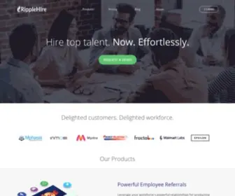 Ripplehire.com(Talent Acquisition Cloud) Screenshot