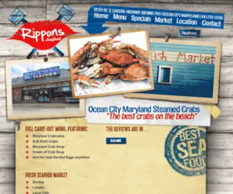 Ripponsseafood.com(Ocean City Maryland MD Steamed Crabs) Screenshot