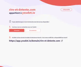 Rire-ET-Detente.com(This domain was registered by Youdot.io) Screenshot