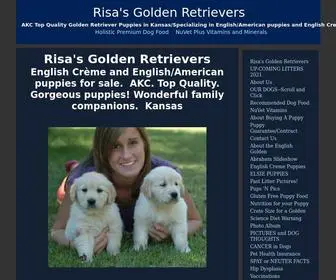 Risasgoldens.com(Risa's Golden Retriever Puppies of Kansas) Screenshot