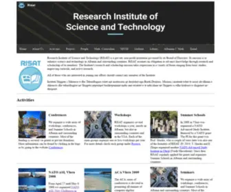 Risat.org(Research Institute of Science & Technology) Screenshot