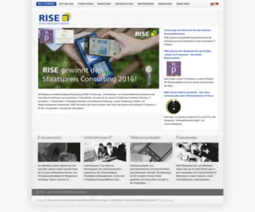 Rise-World.com(Die research industrial systems engineering (rise)) Screenshot