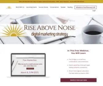 Riseabovenoise.com(Digital Marketing Support for Heart Centered Entrepreneurs) Screenshot