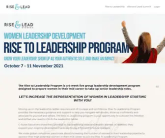 Riseandleadinstitute.com(Rise to Leadership Program) Screenshot