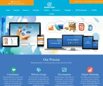 Riseintechnology.com(Website Design Company in Noida) Screenshot