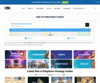 Riseofkingdoms.com(Top 10 Rise Of Kingdoms Guides) Screenshot