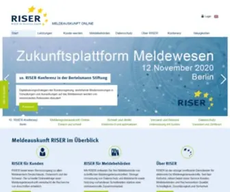 Riserid.eu(Melderegisterauskunft Online) Screenshot
