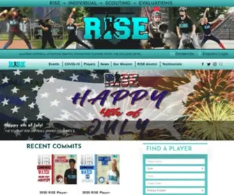 Risesoftball.com(RISE Softball) Screenshot