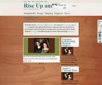 Riseupandsing.org(Rise Up and Sing) Screenshot