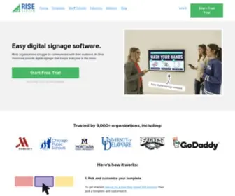 Risevision.com(Digital Signage Software Made Easy) Screenshot