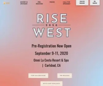 Risewestsummit.com(A RISE Hybrid Conference Experience) Screenshot