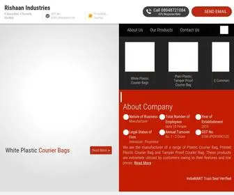 Rishaanindustries.com(Rishaan Industries/laxmi chand & sons) Screenshot