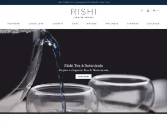 Rishi-Tea.com(Rishi Tea & Botanicals) Screenshot