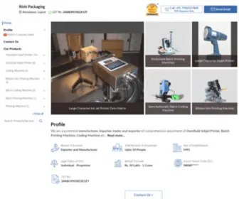 Rishipackaging.in(Rishi Packaging) Screenshot