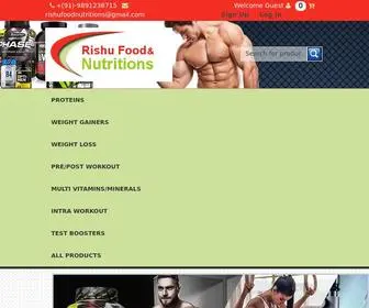 Rishufoodnutritionsonline.com(Rishu Food & Nutritions) Screenshot