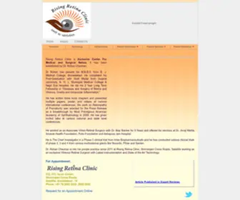 Risingretina.com(Rising Retina Clinic Ahmedabad Gujarat India) Screenshot