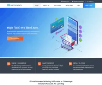 Riskpayments.net(Merchant Accounts for High Risk) Screenshot