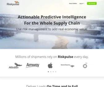 Riskpulse.com(Everstream Analytics End) Screenshot