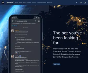 Ritabot.gg(Free Translation Bot for Discord and Guilded) Screenshot