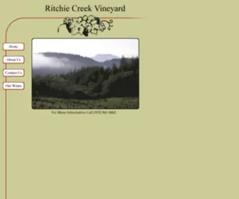 Ritchiecreek.com(Ritchie Creek Vineyard) Screenshot