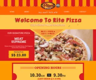 Rite-Pizza.com(Rite Pizza Pte Ltd Rite Pizza) Screenshot