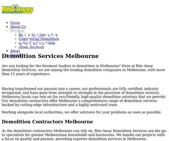 Riteawaydemolition.com.au(Demolition Contractors Melbourne) Screenshot