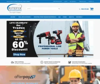 Ritefix.com.au(Online Shopping site for construction tools) Screenshot