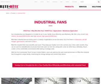 Ritehitefans.com(Industrial Fans) Screenshot