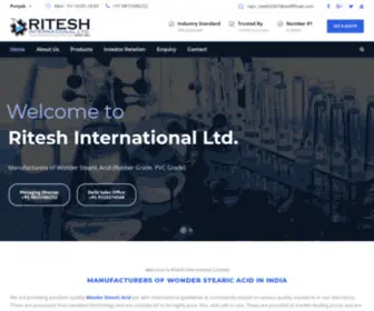 Riteshinternationalltd.com(Ritesh International) Screenshot