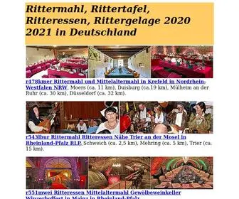 Rittermahl.de(Rittermahl Ritteressen Mittelalter Burg NRW 躡ernachtung Essen Feiern Pfalz GeburtstagRitter Baden) Screenshot