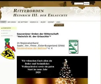 Ritterorden-Heinrich-III.de(Startseite) Screenshot