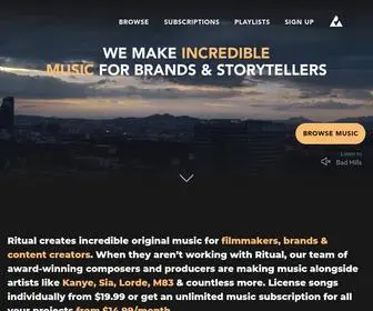 Ritualmusic.com(Production Music for Video) Screenshot