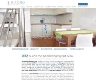 Ritzadu.com(Local ADU Contractor in San Diego County) Screenshot