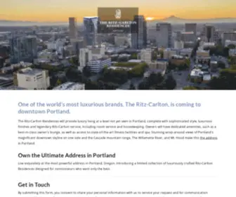 Ritzcarltonresidencesportland.com(Luxury Portland) Screenshot