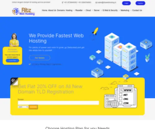 Ritzwebhosting.in(Web Hosting India) Screenshot