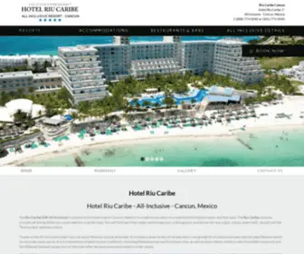 Riucaribe.com(Riu Caribe) Screenshot