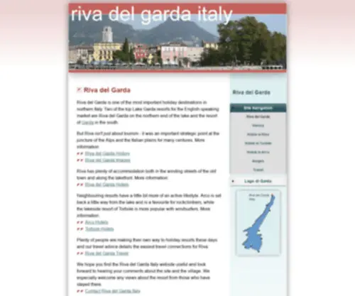 Rivadelgardaitaly.com(Riva del Garda) Screenshot