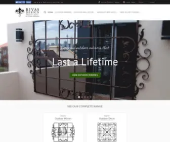 Rivasdesign.com.au(Wrought iron Outdoor mirrors) Screenshot