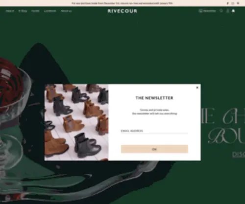 Rivecour.com(Créateur de souliers pour femmes à Paris) Screenshot